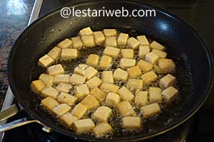 potongan tahu digoreng