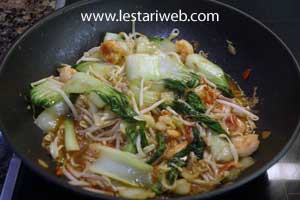 Tumis Udang Bok Coy Matang