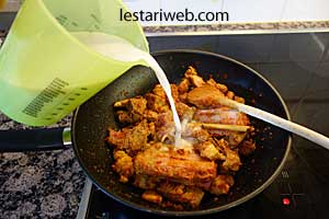 santan untuk masak udang labu siam